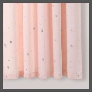 NEW-Lush Decor Pink Star Blackout Curtains